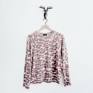 MONROW Women's Pink/Gray Camo Sweatshirt Size Small